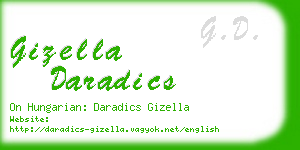 gizella daradics business card